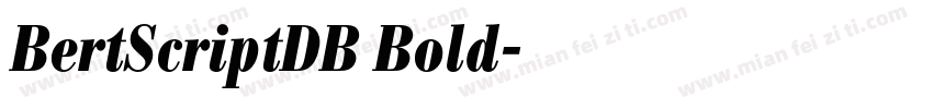 BertScriptDB Bold字体转换